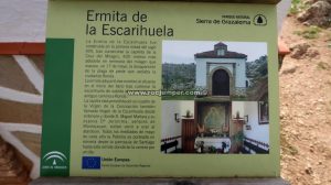 Panel informativo Ermita Escarihuela - Vía Ferrata Montejaque - RocJumper
