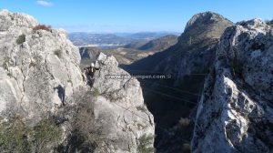 Puente 3 Tibetano - Vía Ferrata Tajo del Reloj - Cuevas de San Marcos - RocJumper