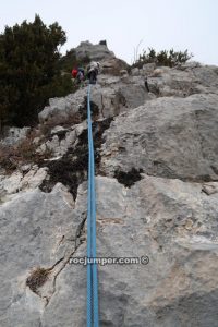 Rápel 1 - Vía Aresta de Corbera - Cingle de Equeis - Espinalbet - RocJumper