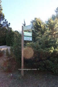 Cartel Área recreativa de Creu del Codó - Clot de Vilamala - Sant Llorenç de Morunys - RocJumper