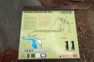 Panel Informativo del inicio - Vía Ferrata El Chorro o Caminito del Rey - RocJumper