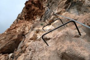 Flanqueo diagonal - Vía Ferrata El Chorro o Caminito del Rey - RocJumper