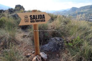 Cartel Salida - Vía Ferrata La Colmena - Quéntar - RocJumper