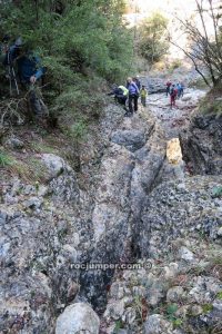 Flanqueo expuesto - Clot de Vilamala - Sant Llorenç de Morunys - RocJumper