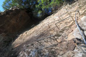 Tramo vertical - Vía Ferrata El Caimán - El Colmenar - RocJumper