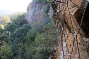 Flanqueo - Vía Ferrata El Caimán - El Colmenar - RocJumper