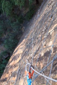 Flanqueo - Vía Ferrata El Caimán - El Colmenar - RocJumper