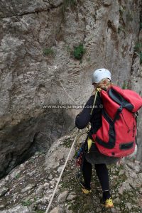 Pasamanos de cuerda - Barranco Espantaperros - Salar - RocJumper