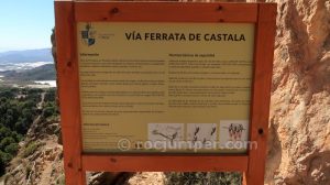 Panel informativo - Vía Ferrata Castala - Berja - RocJumper