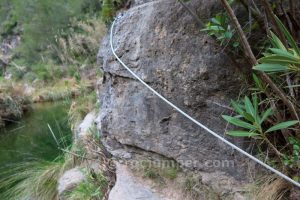 Pasamanos equipado - Vía Ferrata del Estrecho Ayódar - RocJumper