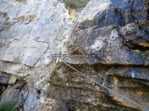 Muro y Flanqueo - Vía Ferrata Los Fresnos - Quesa - RocJumper