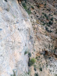 Flanqueo derecha - Vía Ferrata Callosa de Segura - RocJumper