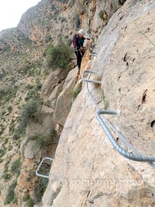 Flanqueo Derecha - Vía Ferrata Callosa de Segura - RocJumper