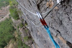 Flanqueo - Vía Ferrata del Estrecho Ayódar - RocJumper