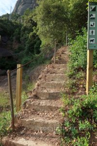 Escaleras Aproximación - Vía Anglada-Eli - Cap del Camell de Ecos - Montserrat RocJumper