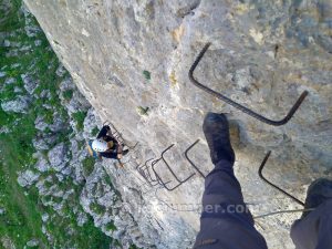 Tramo vertical - Vía Ferrata Archidona - RocJumper