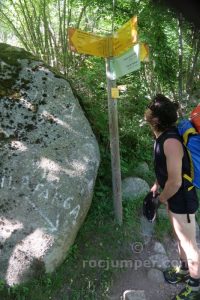 Palo indicador - Torrent de la Coma del Gispet - Queralbs - RocJumper