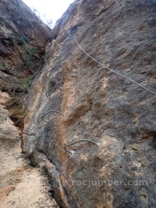 Desplome - Vía Ferrata Barranco de Carcauz - Vícar - RocJumper