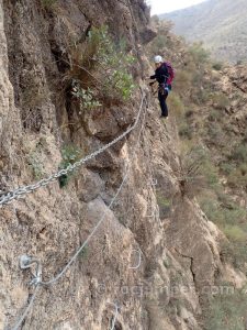 Flanqueos - Vía Ferrata Barranco de Carcauz - Vícar - RocJumper