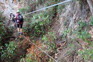 Tramop 2 puente tibetano - Vía Ferrata Lo Pas de la Savina - Estopiñán del Castillo - RocJumper