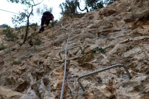 Vertical tramo 2 - Vía Ferrata Lo Pas de la Savina - Estopiñán del Castillo - RocJumper