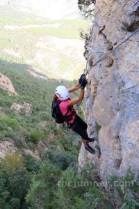 Flanqueo K4 Tramo 3 - Vía Ferrata Lo Pas de la Savina - Estopiñán del Castillo - RocJumper