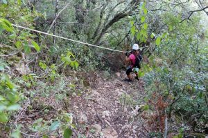 Cuerda fija - Vía Ferrata Lo Pas de la Savina - Estopiñán del Castillo - RocJumper