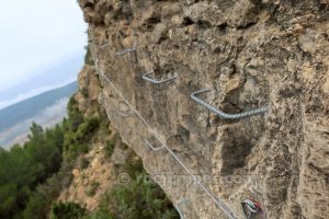 Tramo 1 Flanqueo - Vía Ferrata La Lámpara - Titaguas - RocJumper