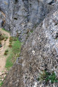 Flanqueo - Vía Ferrata del Estrecho de Arcos de la Sierra - RocJumper