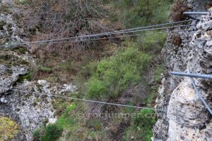 Puente Tibetano - Vía Ferrata Ventano del Diablo - Villalba de la Sierra - RocJumper