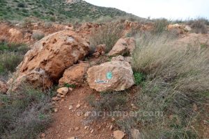 Aproximación pintura verde - Vía Ferrata de la Porpuz - Alumbres - RocJumper