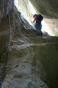 Flanqueo - Vía Ferrata Avenc Ombría de Toll Blau - Mas Barberans - RocJumper