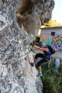 Flanqueo - Tramo Verde - Vía Ferrata La Pasarela Espeja - Espeja de San Marcelino - RocJumper