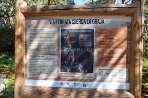 Cartel inicio - Vía Ferrata Cuerda la Graja - Duruelo de la Sierra - RocJumper