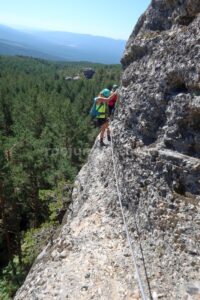 Flanqueo - Vía Ferrata Cuerda la Graja - Duruelo de la Sierra - RocJumper