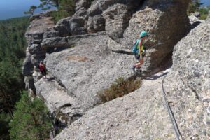 Flanqueo - Vía Ferrata Cuerda la Graja - Duruelo de la Sierra - RocJumper