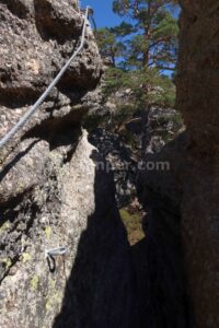 Chimenea - Vía Ferrata Cuerda la Graja - Duruelo de la Sierra - RocJumper