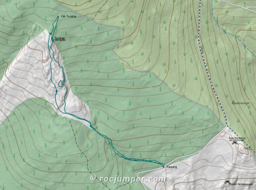 Mapa - Vía Ferrata Cuerda la Graja - RocJumper