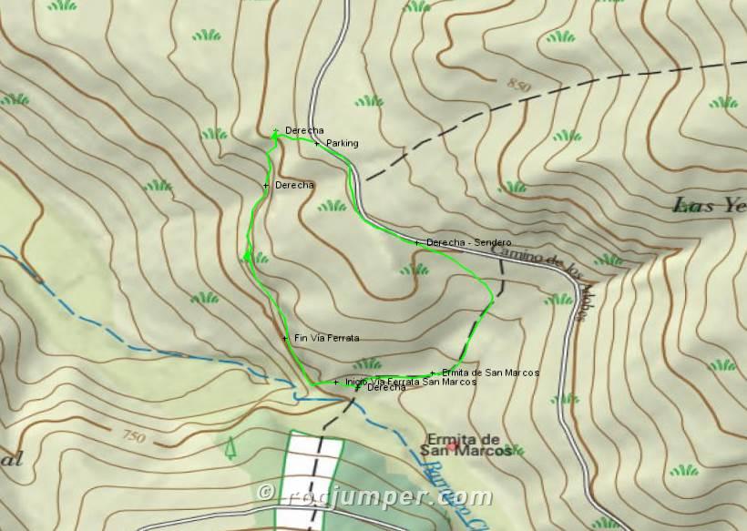 Mapa - Vía Ferrata Lombera K3 (Arnedillo, La Rioja)