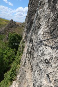 Péndulo Descenso Tramo 1 - Vía Ferrata Miraveche-Silanes - RocJumper