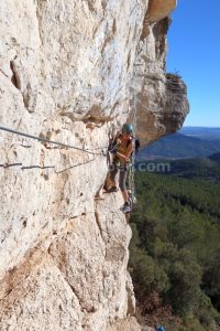 Péndulo - Vía Ferrata Ivet La Rabiosa - Rojalons - RocJumper