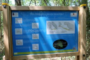 Panel informativo inicio - Vía Ferrata Callejomadero - Ramales de la Victoria - RocJumper