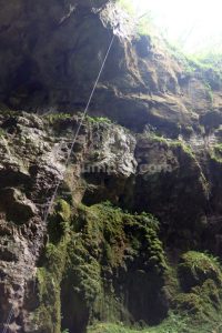 Rápel Volado - Vía Ferrata Callejomadero - Ramales de la Victoria - RocJumper