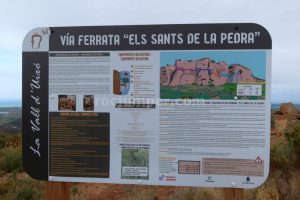 Panel informativo - Vía Ferrata Sants de la Pedra - La Vall d'Uixó - RocJumper