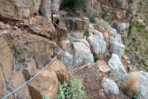 Flanqueo - Vía Ferrata Sants de la Pedra - La Vall d'Uixó - RocJumper