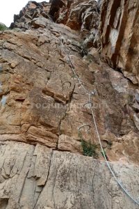 Tramo 1 vertical - Vía Ferrata Sants de la Pedra - La Vall d'Uixó - RocJumper