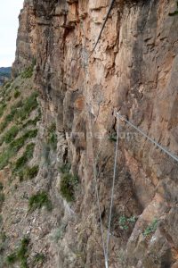 Tramo 1 Puente nepalí - Vía Ferrata Sants de la Pedra - La Vall d'Uixó - RocJumper