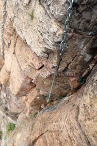 Tramo 2 péndulo - Vía Ferrata Sants de la Pedra - La Vall d'Uixó - RocJumper