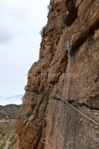 Tramo 2 Péndulo - Vía Ferrata Sants de la Pedra - La Vall d'Uixó - RocJumper