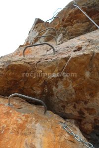 Tramo 4 Desplome - Vía Ferrata Sants de la Pedra - La Vall d'Uixó - RocJumper